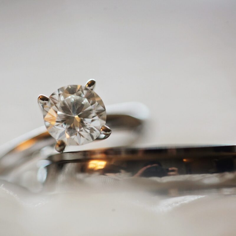 Anillo blanco brillante